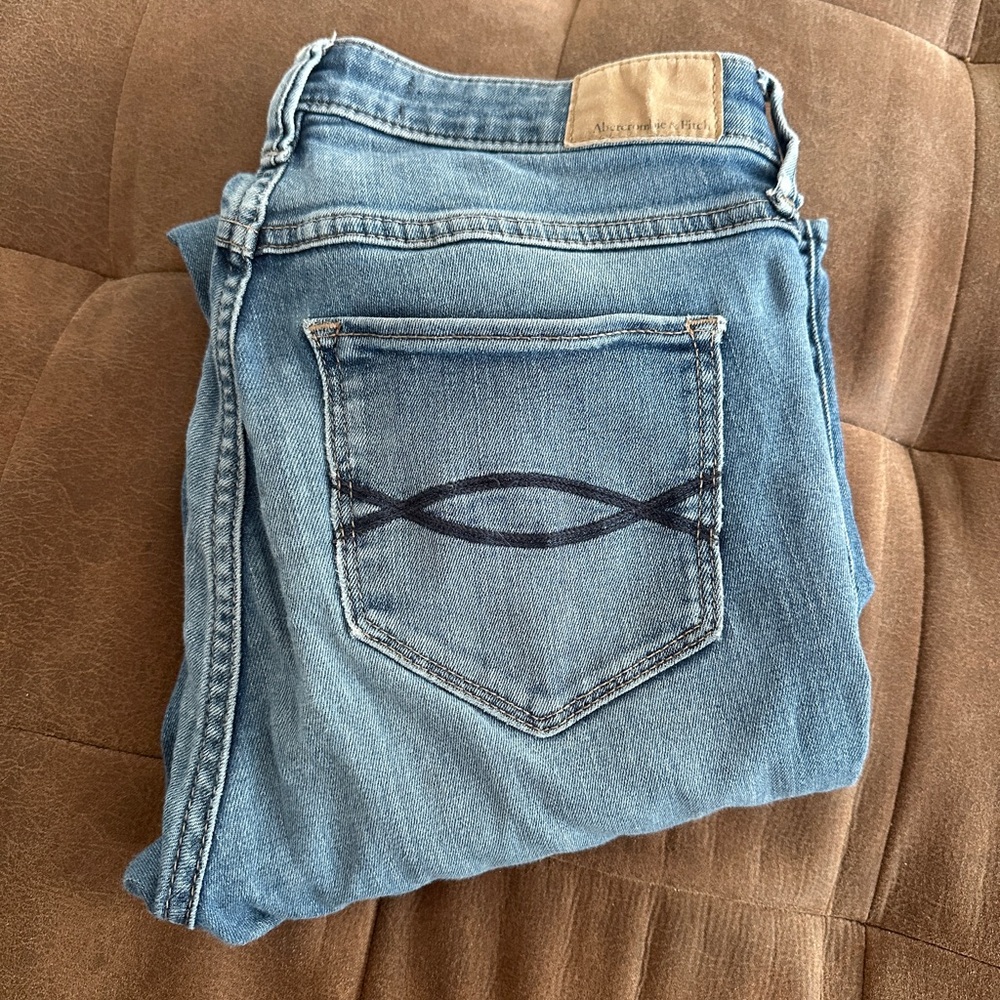 Abercrombie & Fitch Light Blue Straight Leg Jeans